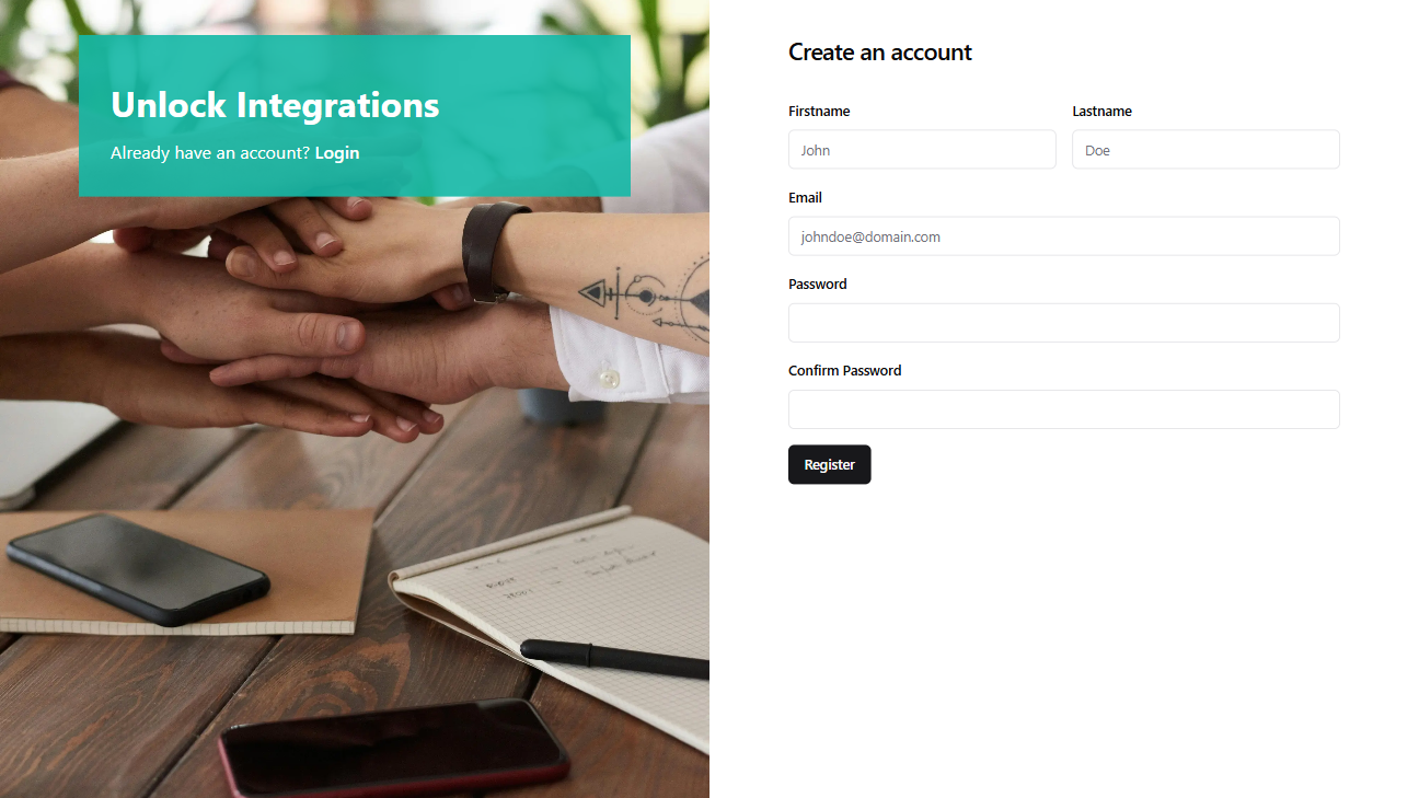Legen Sie einen Account bei maesn an.